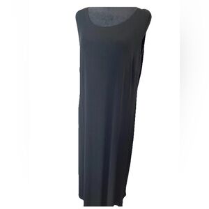 Ronni Nicole II size large ladies all black‎ rayon maxi dress sleeveless 1990s
